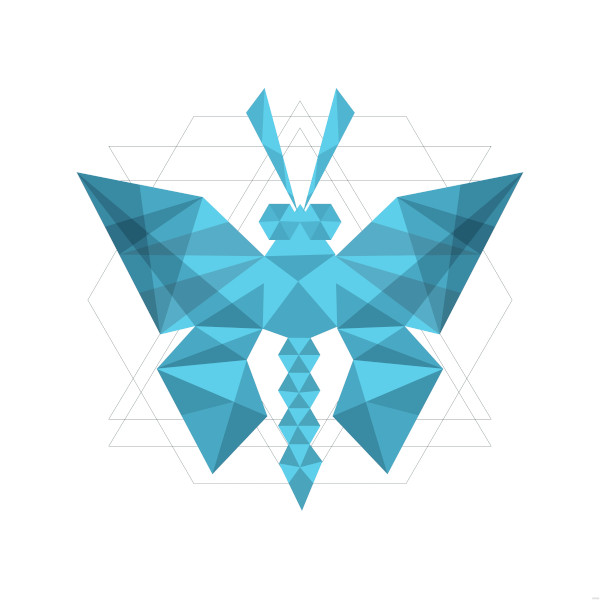free butterfly geometric illustration