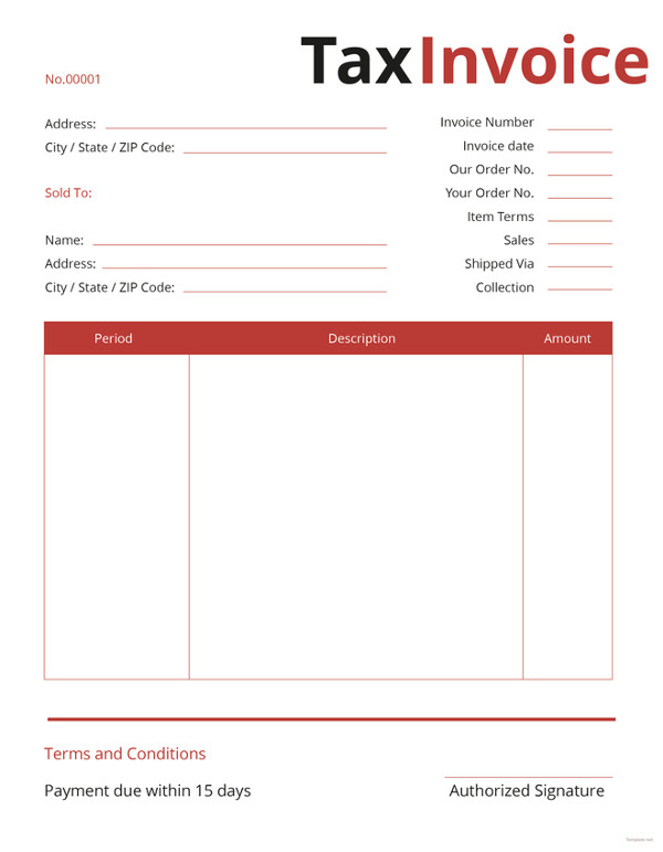 9 Tax Invoice Templates DOC PDF Free Premium Templates