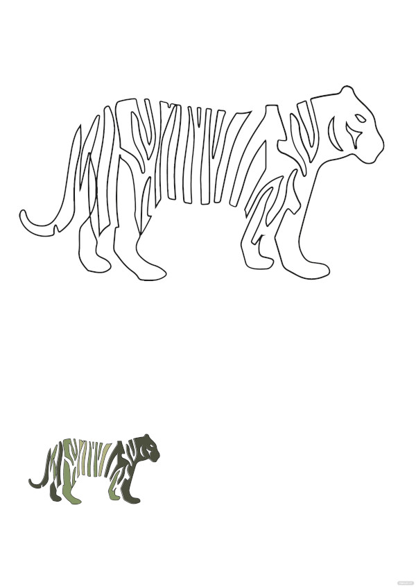 free tiger camo coloring pages