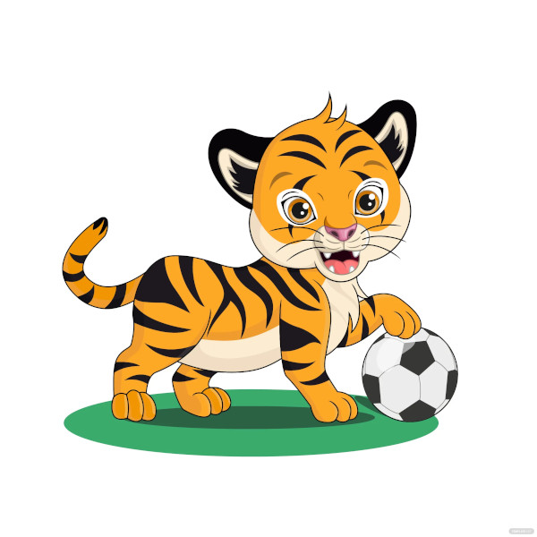 free tiger cub colouring page