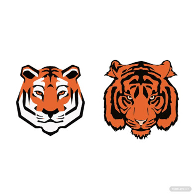 free tiger face colouring page