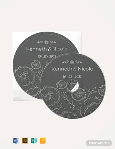 free wedding cd label template