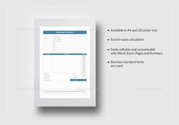 freelance invoice templates