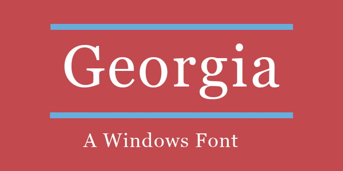 georgia font