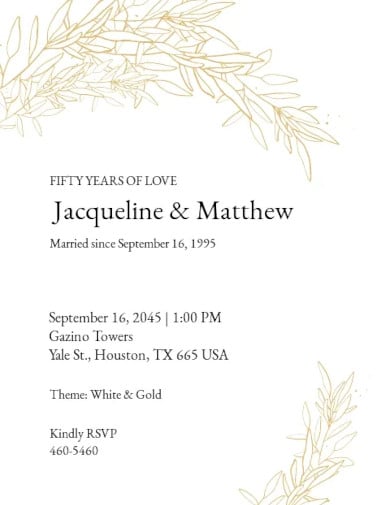 golden-wedding-anniversary-invitation-template