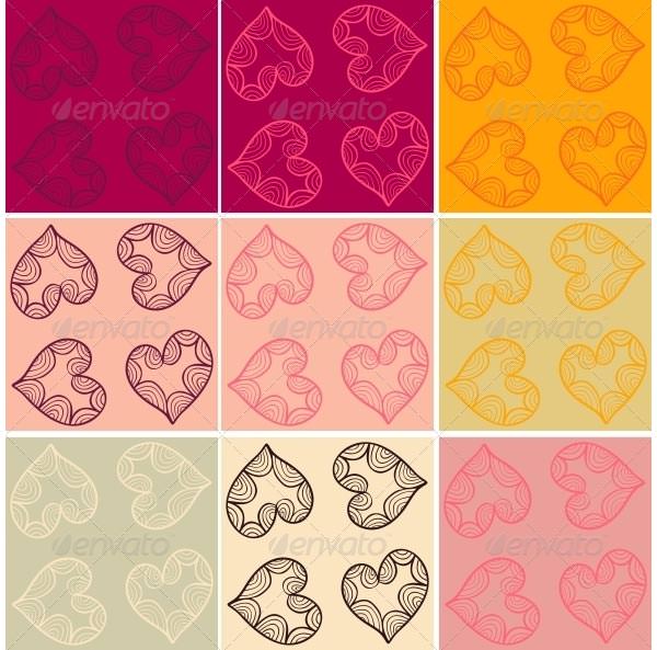 happy valentine cards patterns