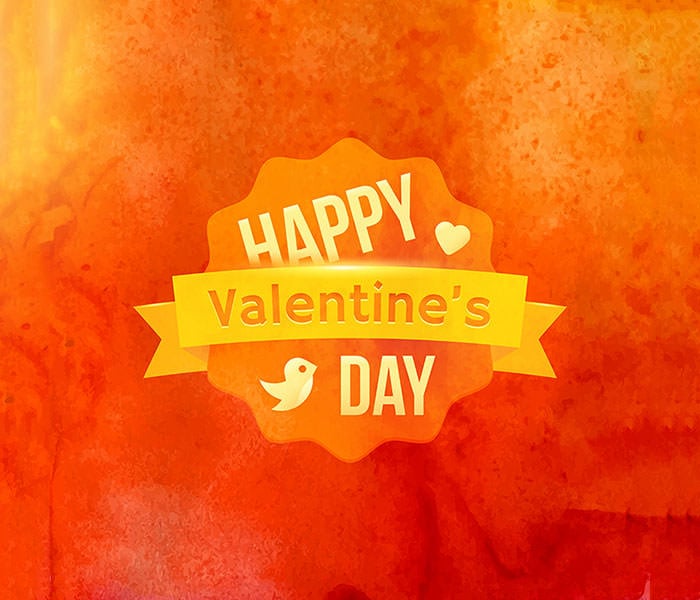 happy valentines day watercolor background