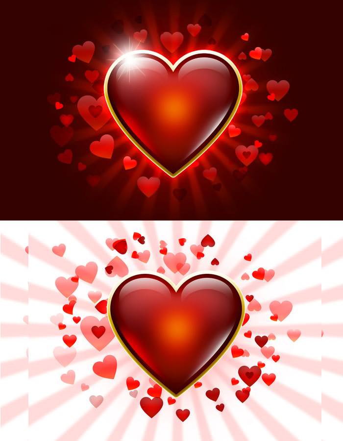 heart icon isoloted on valentine background