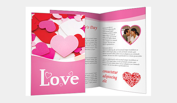 hearts brochure template