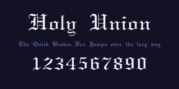 holy union font