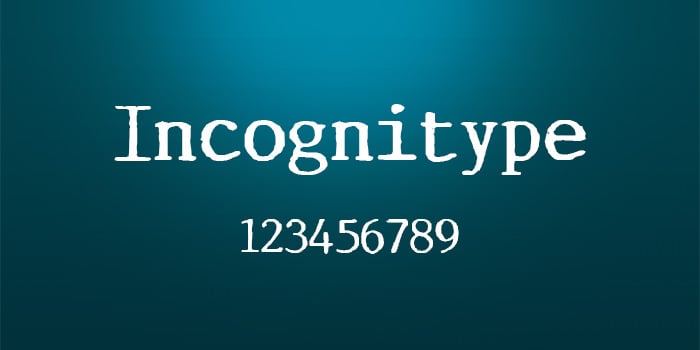 incognitype font