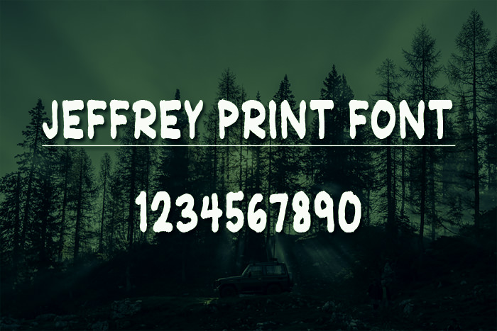 jeffrey print font