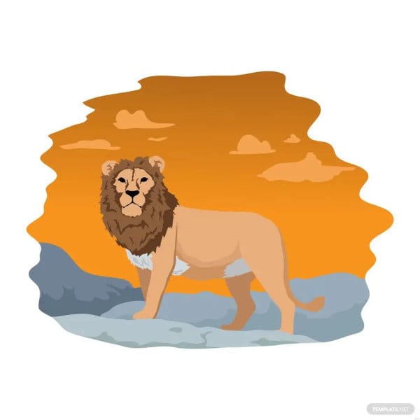 lion shape template