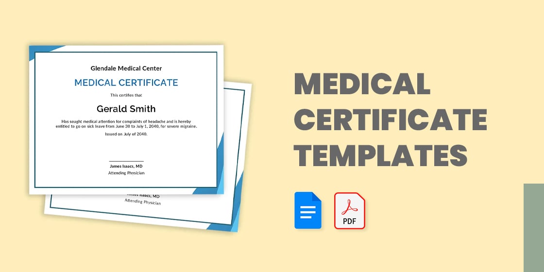 medical certificate templates