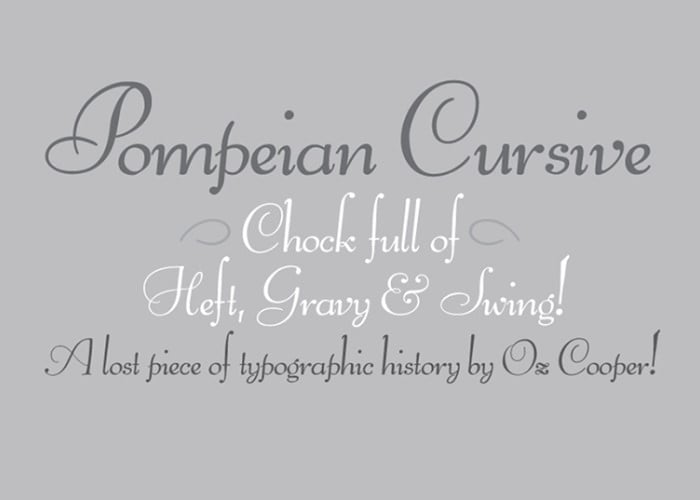 pompeian cursive font