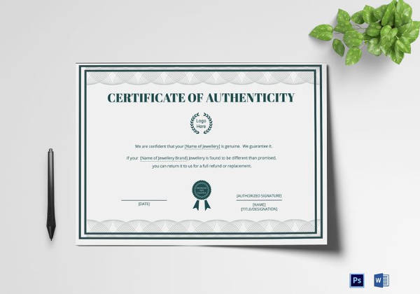 19+ Certificate of Authenticity Templates in AI | InDesign | MS Word