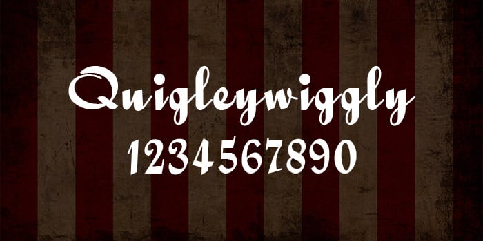quigley wiggly font