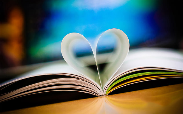 romantic love book valentines day background