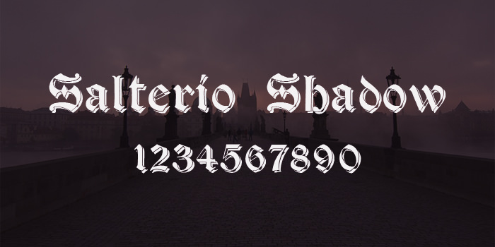salterio shadow font