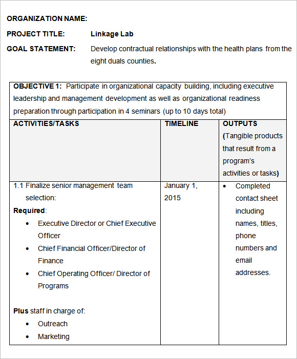 Scope Of Work Template Word Pdf