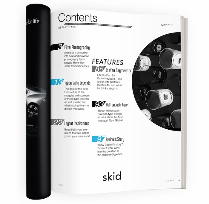 skid table of contents