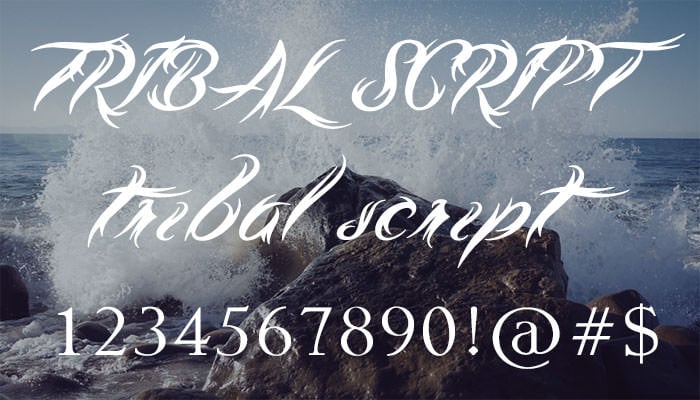tribal-script-calligraphy-tattoo-font