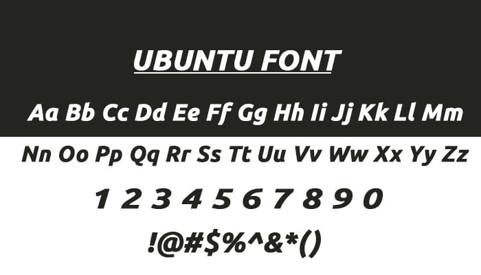 ubuntu font pack