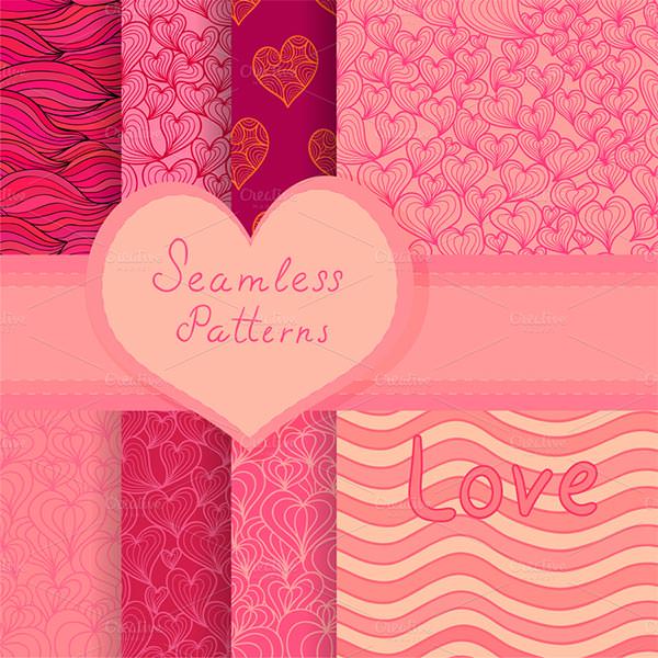 valentine vector patterns set
