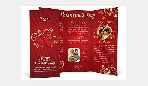 valentines day brochure template