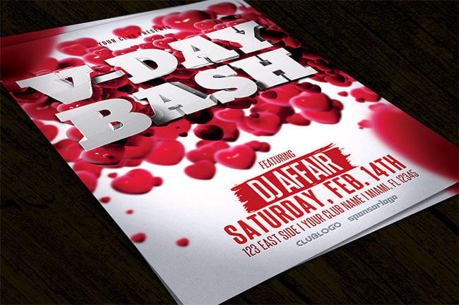 valentines day party flyer template