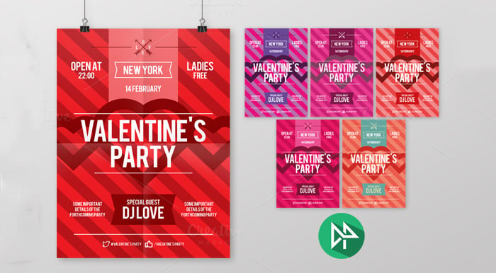 valentines day poster template