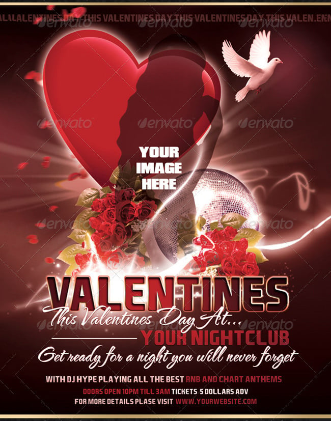 valentines flyer template