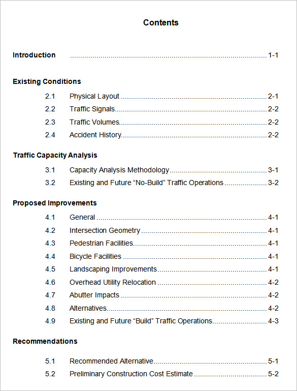 44 Table Of Contents Pdf Doc