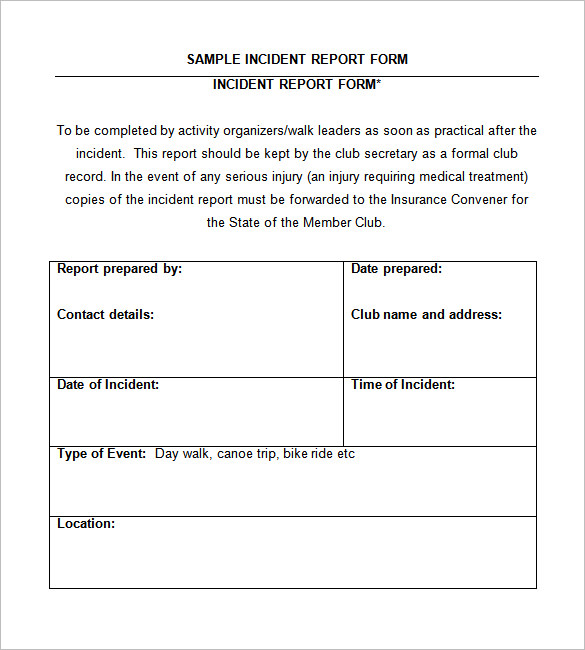 workplace incident report template