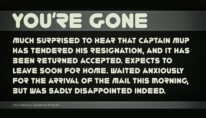 youre gone font family