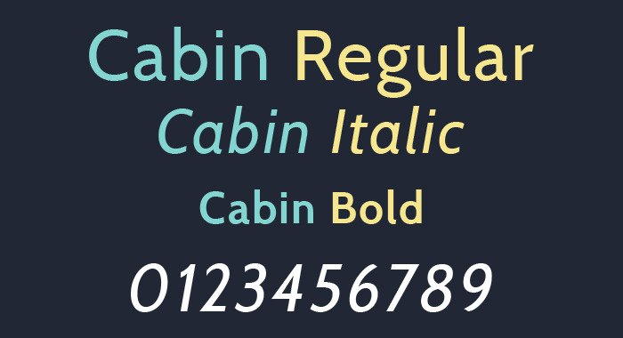 cabin font