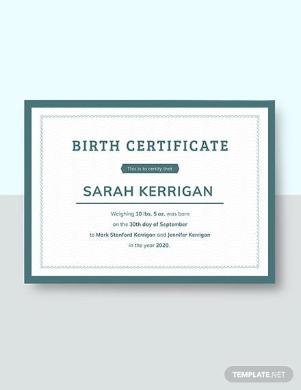 free basic birth certificate