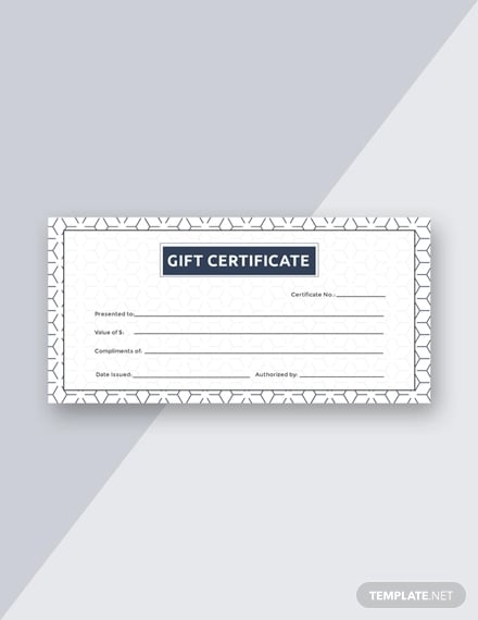 free blank gift certificate