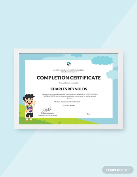 free-pre-school-leaving-certificate
