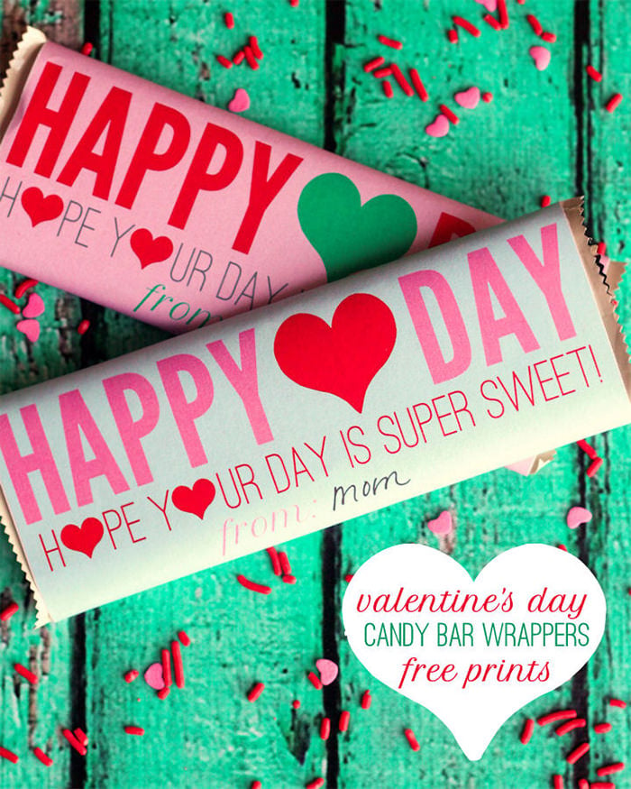 free valentines candy bar wrappers