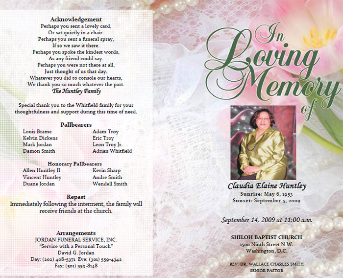 Funeral Program Template Examples Image To U