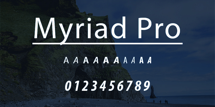 myriad pro font