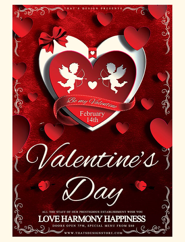 60+ Fabulous PSD Valentine Flyer Templates Word, Publisher Free