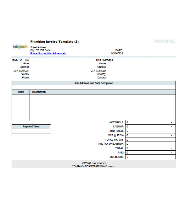 contractor invoice templates 14 free word excel pdf