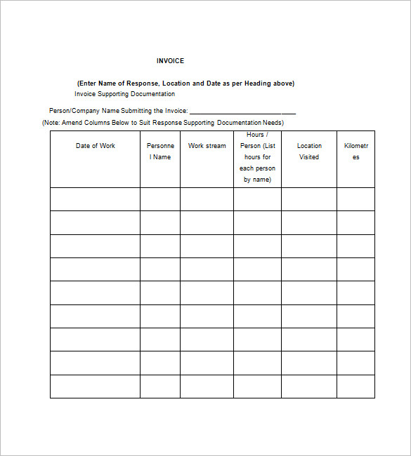 contractor invoice templates 14 free word excel pdf