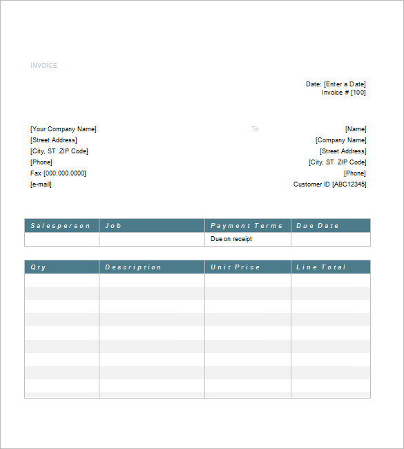 Service Invoice Templates 19+ Free Printable Xlsx, Docs & PDF Formats