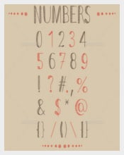 Hand Drawn Font and Numbers Download