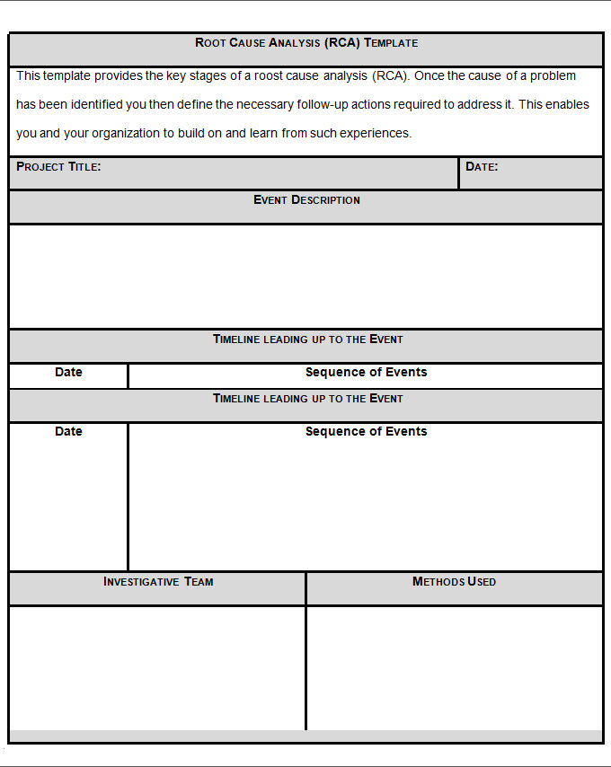 29+ Root Cause Analysis Templates Word, Apple Pages, Google Docs