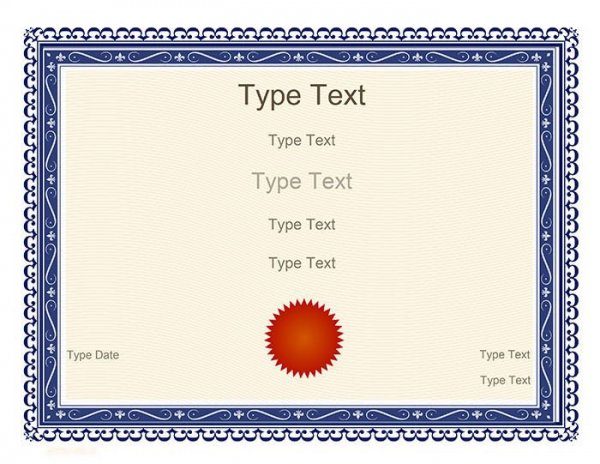 free printable blank certificate templates