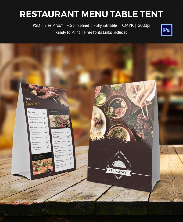 Table Tent Template - 37+ Free Printable PDF, JPG, PSD, EPS Format Download
